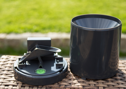 Opened: the tipping-bucket mechanism